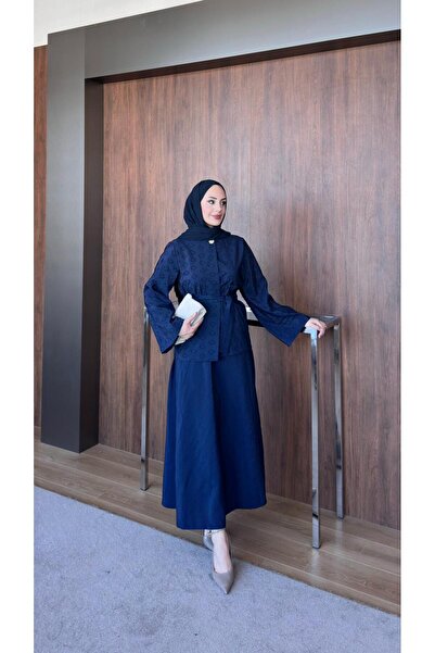 salisburys Γυναικείο Σετ Φούστας και Μπλούζας Gofre Floral με Λεπτή Ύφανση