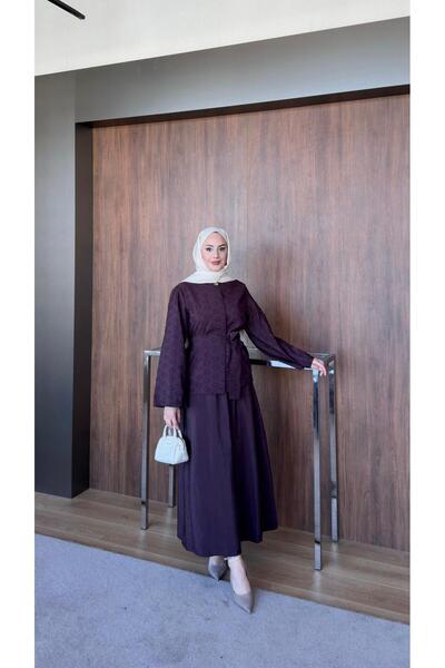 salisburys Γυναικείο Σετ Φούστας και Μπλούζας Gofre Floral με Λεπτή Ύφανση