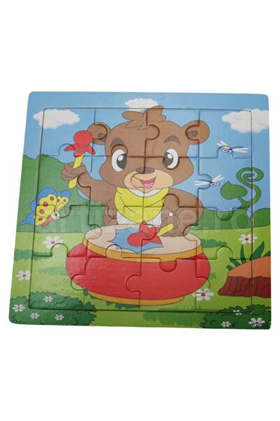 LimArt Puzzle din lemn pentru copii  "Ursuleț Tobețe ", 16 piese multicolore,...