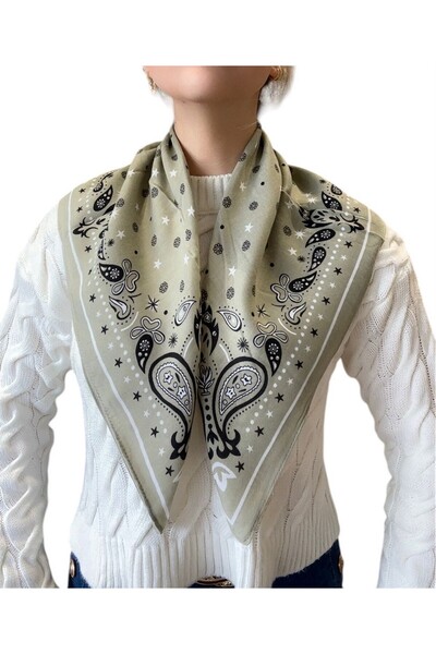 BYYEŞO Φουλάρι με λεπτομέρεια σχεδίου σταγόνας 65*65