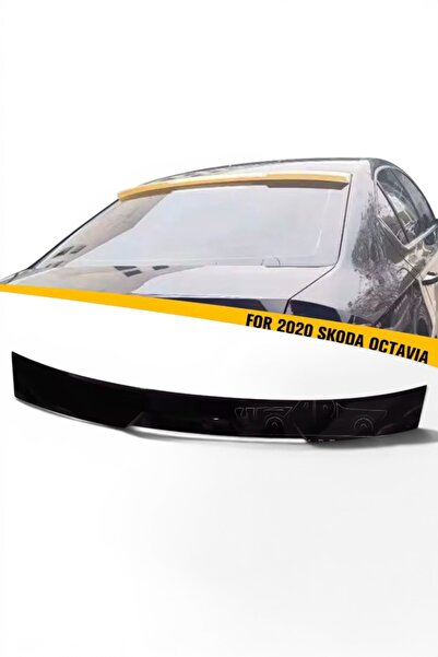 Harphour Skoda Octavia Mk4 2021+ Cam Üstü Rs Boyalı Spoiler Parlak Siyah İtha...