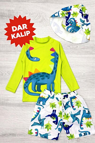 vovido Αντηλιακό (Στενή Γραμμή) Σετ Μαγιό με Μοτίβο Χαρακτήρων και Καπέλο 2104Y