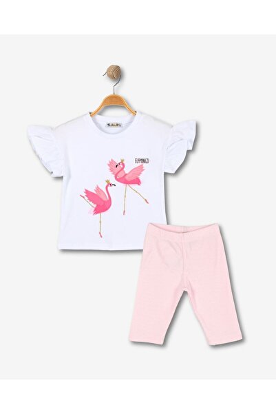 ALG Girls' T-Shirt and Capri Pants Set - Appliqued Embroidery, 100% Cotton