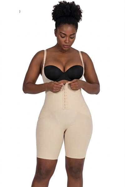 Hakan Collezione Κορσές σώματος με κλιπς στο χρώμα του δέρματος και μακριά πό...