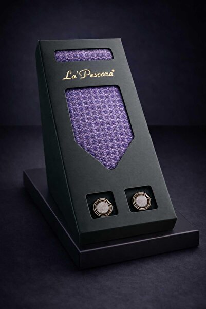 Kravatkolik Κλασικό Σετ Δώρου Ανδρικό με Μαντήλι και Κλασική Γραβάτα και Μανι...