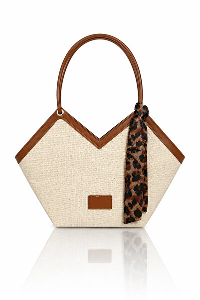 AVCA Γυναικεία λινή τσάντα ώμου με ψάθινη όψη, κομψή καθημερινή τσάντα χειρός...