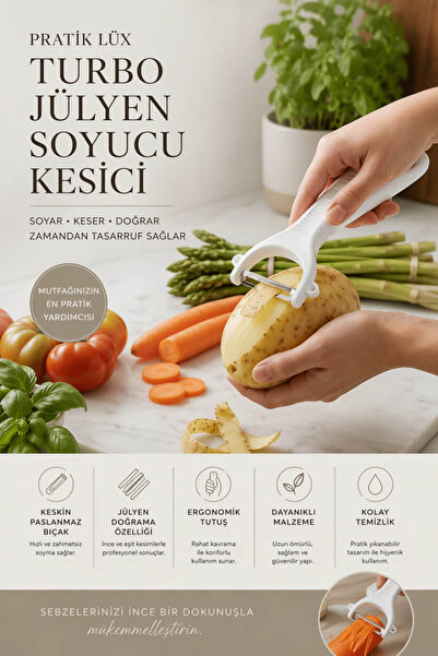 Anadolu Saray Pratik Lüx Turbo Jülyen Sebze Meyve Soyucu Kesici Doğrayıcı Erg...