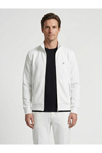 Xint Erkek Beyaz Pamuk Dokulu Regular Fit Sweatmont