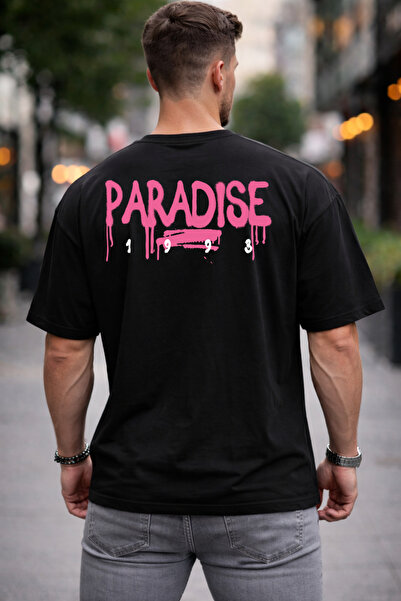 DEEPSENCE Black Oversize T-Shirt Paradise