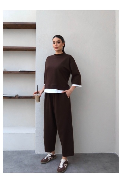 ESRAHELVACI Σετ Παντελονιών Φόρμας με Λεπτομέρειες Αντίθεσης