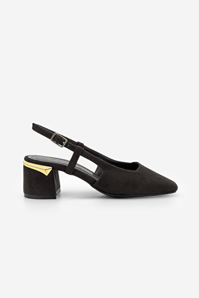 Marjin Γυναικεία παπούτσια με χοντρό τακούνι και ανοιχτή φτέρνα, κλασικά παπο...