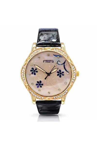 Francesca di Geneva Ladies' watch, Black, Flower pattern, Francesca di Geneva...