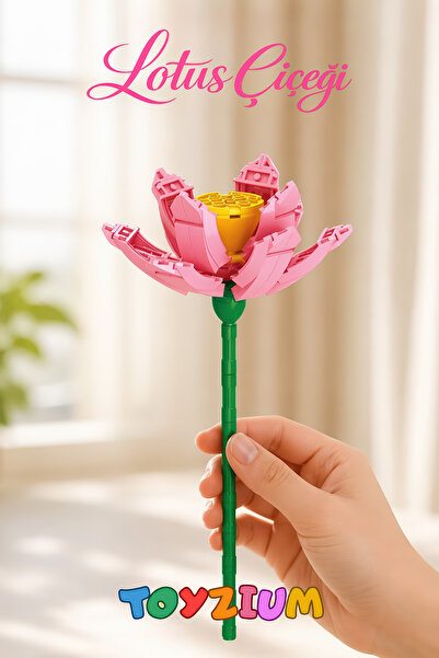 Shem Florist Lotus Flower Building Block Flower Set (87 Pieces) - Lotus Flowe...