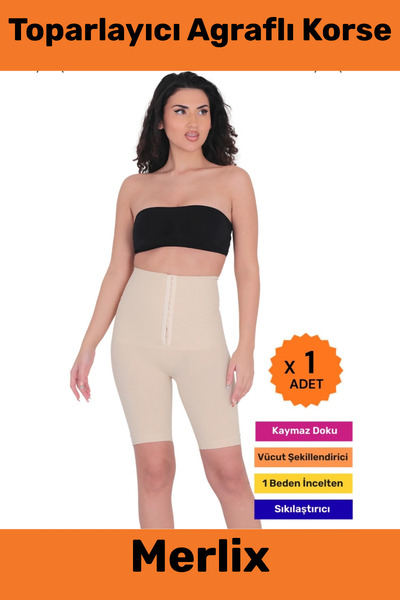 Generic Brand # Agraflı Corset High Waist Abdominal Stomach Tightening Butt F...