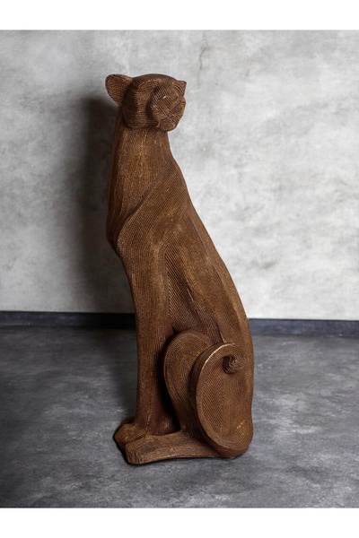 Baefiga Dekoratif 72 cm Dev Panter Biblo – Modern Minimal Heykel Obje | El Bo...