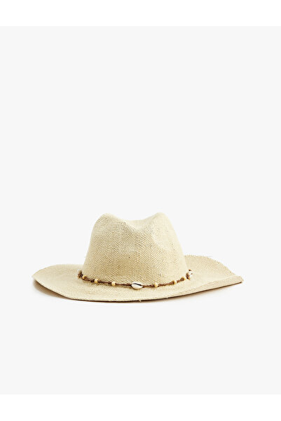 Koton Ψάθινο καπέλο με λεπτομέρεια από κοχύλια