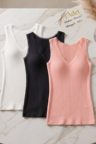 Loule Γυναικεία εσώρουχα βισκόζης με χοντρό λουράκι 3 τεμαχίων - Ευέλικτα και...