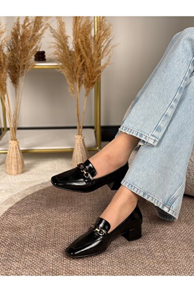 Eysha Layal Γυναικεία τετράγωνη αγκράφα με λεπτομέρειες, λουστρίνι με χοντρό ...