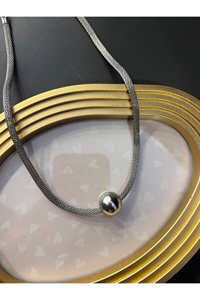 gozdeasutayaccessory Steel Cannonball Necklace