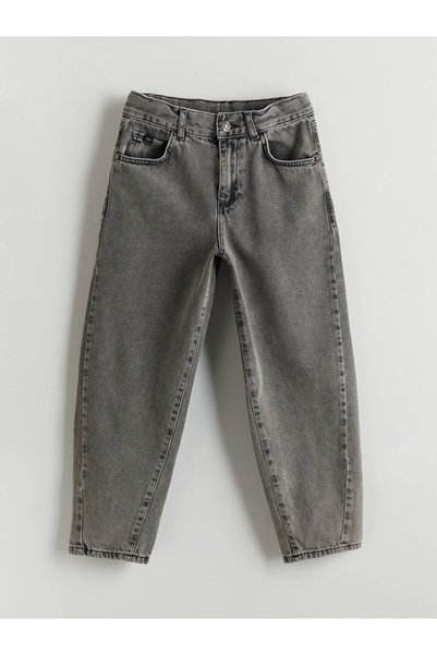 LC Waikiki LCW Kids Gri Beli Ayarlanabilir Lastikli Erkek Çocuk Jean Pantolon