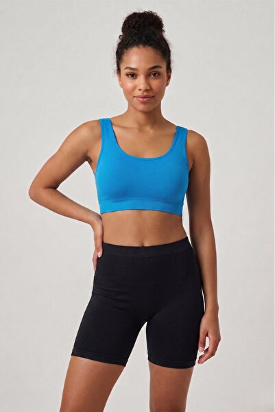 MİSTİRİK Pereto Model Seamless Πλεκτό Απλό Σορτς Κολάν Χωρίς Σχέδια Λεπτό Μαύ...