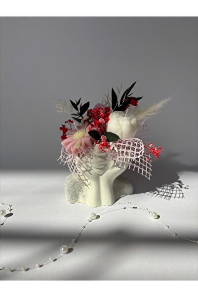 AS HOME STYLE Aranjament decorativ din ceară de soia – lumânare handmade cu f...