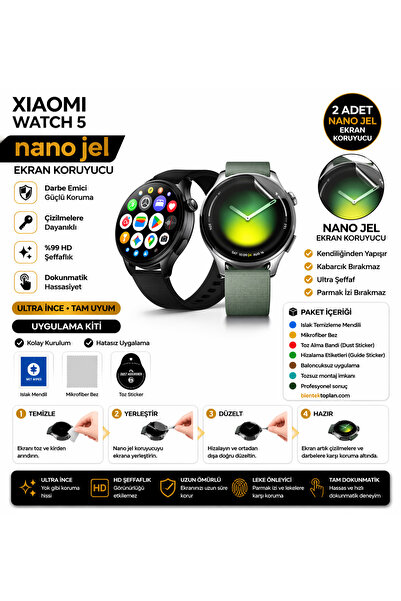 Xiaomi watch 5 compatible Nano Hydrogel Screen Protector 2 Unbreakable Shock Absorber Full Protection