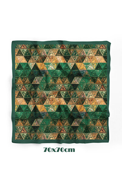 tuaipek Zümrüt Labirent Desen 70*70cm Bandana/Fular