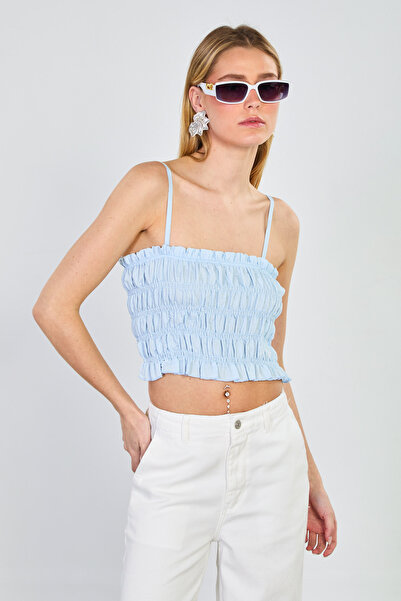 BARRELS AND OIL Γυναικεία μπλούζα Gipeli με τιράντες - Baby Blue