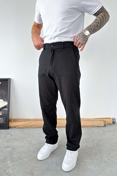 HAFKAGİYİM Black Baggy Linen Trousers