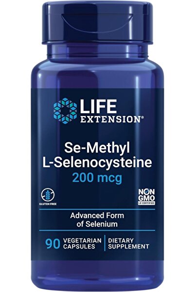 Life Extension سيلايون مستورد 200 ميكروغرام 90 كبسولة، (شكل متقدم) إس-ميثيل إ...