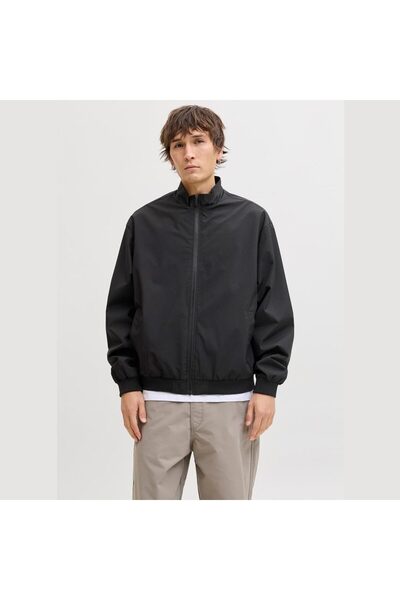 Jack & Jones Ανδρικό Μαύρο Μπουφάν Charge Stand Collar (12288895-B)