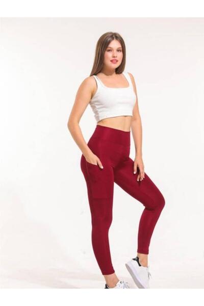 NFA WEAR Kadın Yüksek Bel Toparlayıcı Ve Sıkılaştırıcı Cepli Siyah Spor Tayt