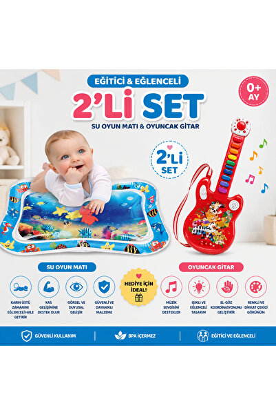 BC Bebek Su Oyun Matı & Oyuncak Gitar 2’li Set – Eğitici ve Eğlenceli Oyuncak...