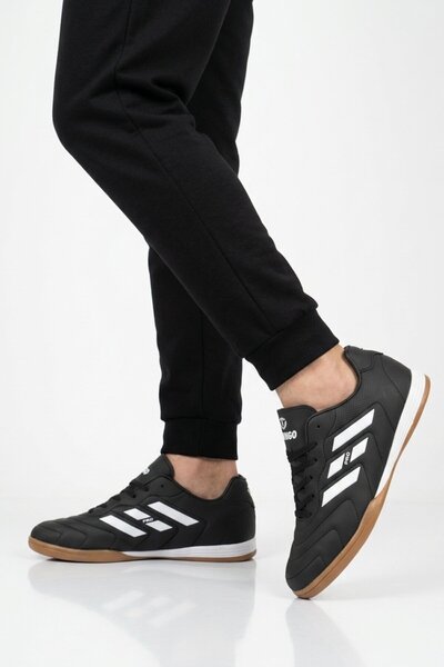 AYAKMOD Black Lace-Up Non-Slip Sole Men's Futsal Shoes 227 m