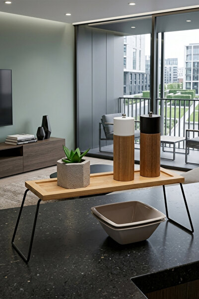 Ela&Elis Telly Μεταλλικό Ράφι/Βάση Παρουσίασης/Οργανωτής Πάγκου από Μπαμπού μ...