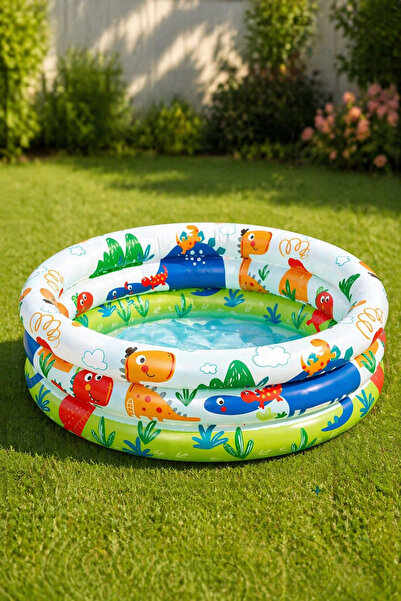 Intex Φουσκωτή Πισίνα για Παιδιά, Σχέδιο Δεινοσαύρων, 61x22 εκ., 28 λίτρα, Μα...