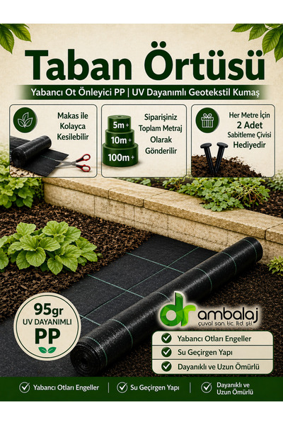 dr ambalaj çuval san.tic.ltd.şti. Taban Örtüsü 1 Mt x 10 Mt Sera Yer Malç Nay...