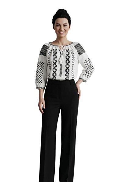 rody's forever Bluză de damă DF alb/portocaliu, mărimea 2XL