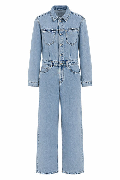 HAZELANNA Τζιν ολόσωμη φόρμα σε χρώμα μπλε του πάγου