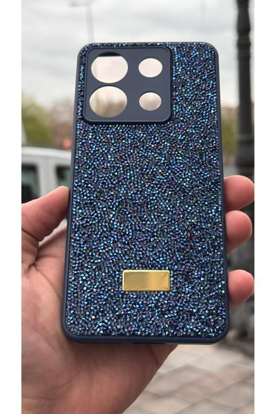 izel aksesuar Redmi Note 13 Pro 5G İçi Kadife Taşlı Işıltılı Pırlanta Silikon...