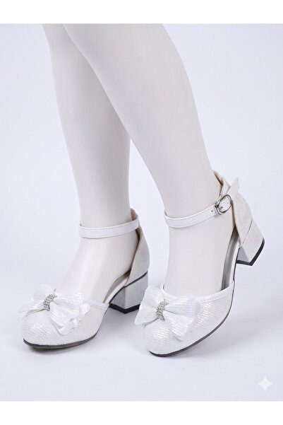 CAMOLLA Κοριτσίστικα παπούτσια με τακούνι και φιόγκο, Παιδικά βραδινά παπούτσια