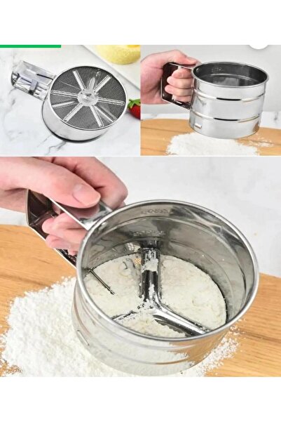 MODA OZY Metal Lux Stainless Steel Practical Flour Sieve Pastry Supplies, Sta...