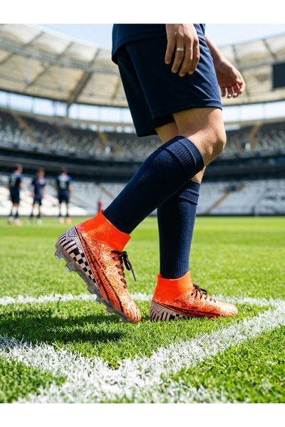 Lütfi Erkek Çocuk Halı Saha Krampon Çoraplı Çivili Futbol Spor Ayakkabısı