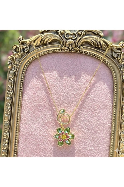 ArtBDesign Ldyllia Yeşil Çiçek Kolye