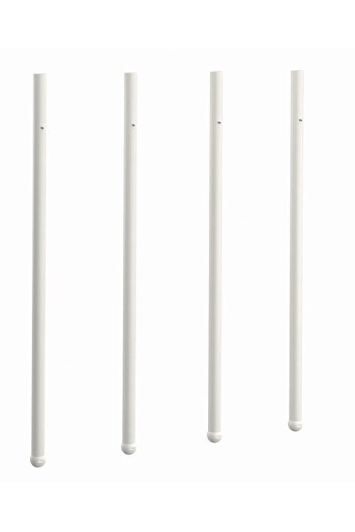 IKEA QUİCK 4'lü Set Mama Sandalyesi Ayağı Yükseklik 73 Cm Çelik Ayak Beyaz Re...