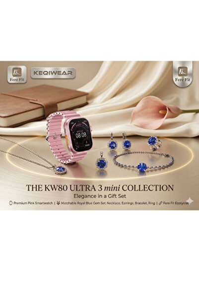 KEQIWEAR KW80 Ultra 3 Mini Smart Watch – Fitness Tracking & Stylish Design | ...