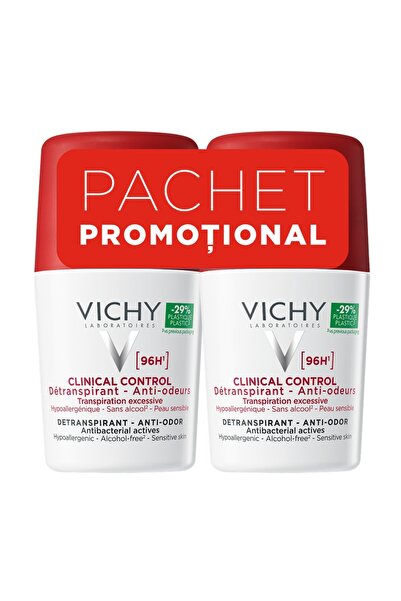 Vichy Σετ Clinical Control Αντιιδρωτικό Αποσμητικό Roll-On, 50ml, 2 x 50 ml