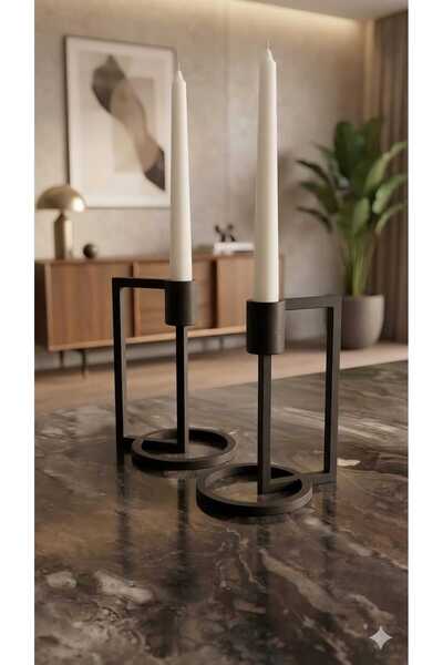 Rivon Desing LUNA 2'Lİ ŞAMDAN SETİ