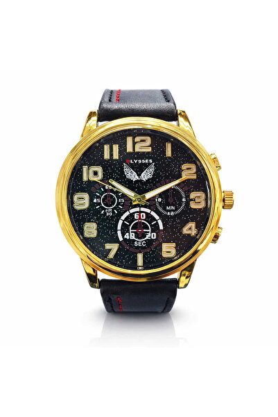 ULYSSES Ανδρικό ρολόι, Ulysses, Μαύρο, Χαλαζία, Casual UB14